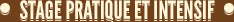 Stage pratique et intensif
